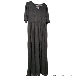 Orange Creek - Classy Charcoal Grey maxi lace event dress